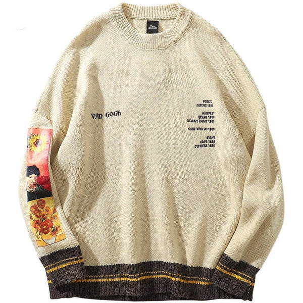 "Van Gogh" Graphic Unisex Streetwear Vintage Women Men Y2K Sweater