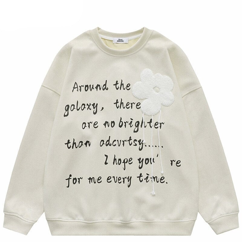 "Around The Galaxy" Unisex Men Women Streetwear Graphic Sweater