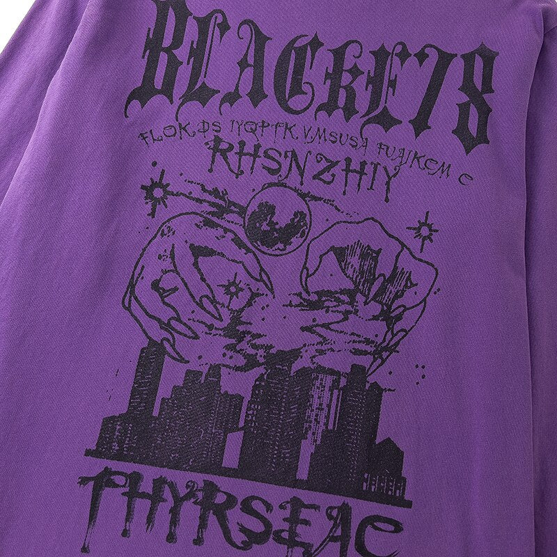 "No Regrets" Graphic Unisex Streetwear Vintage Women Men Y2K Sweatshirt