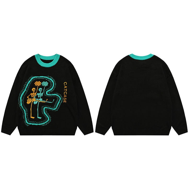 "Twin Causes" Graphic Unisex Streetwear Vintage Women Men Y2K Sweater