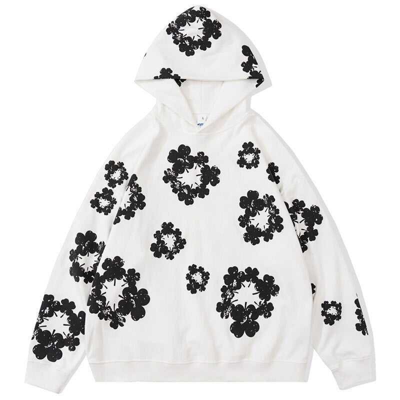 "White Snow" Graphic Unisex Streetwear Vintage Women Men Y2K Hoodie