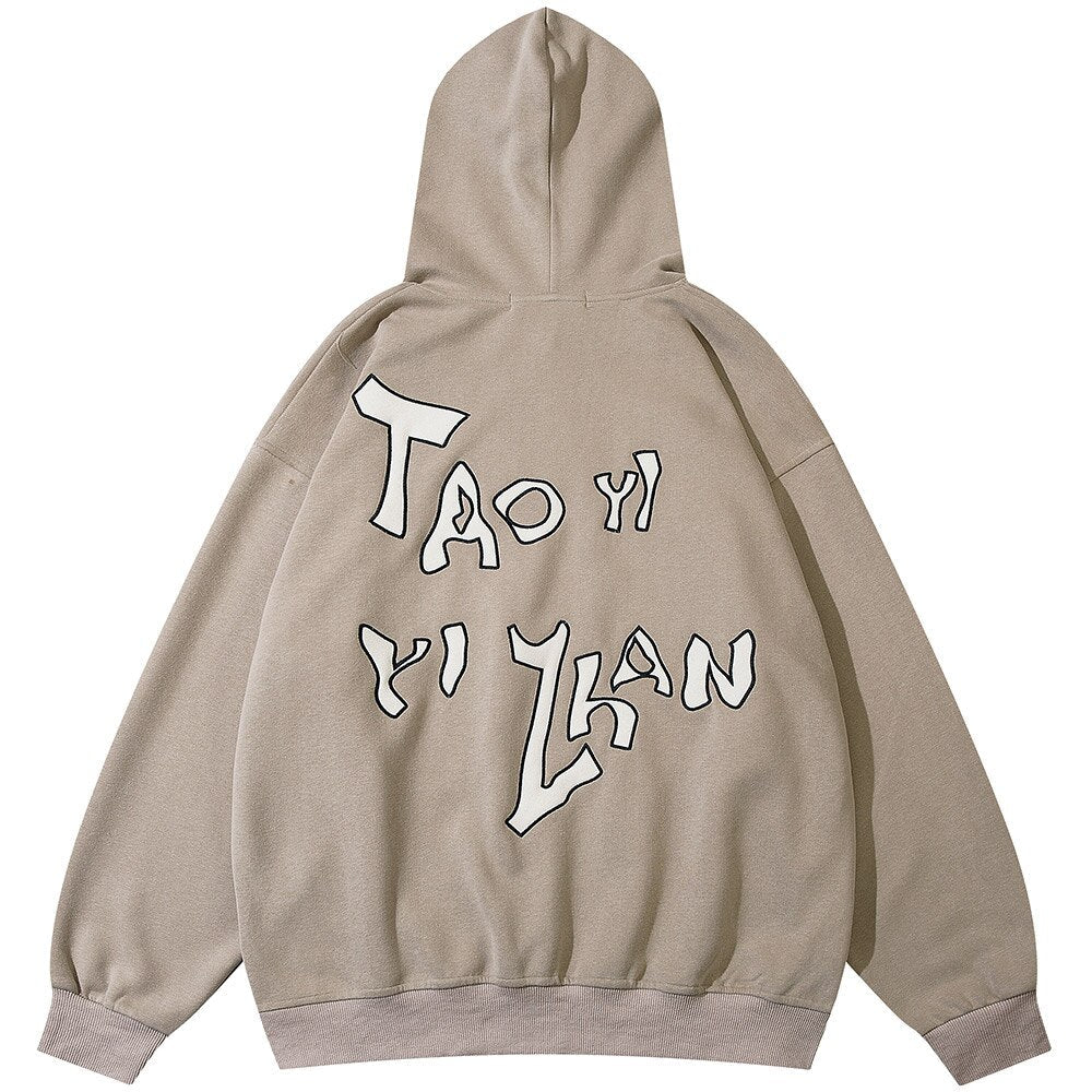 "Hanging Off" Graphic Unisex Streetwear Women Men Y2K Hoodie