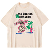 "Surfboard" Graphic Unisex Streetwear Vintage Women Men Y2K T-Shirt