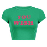 "Take A Wish" Graphic Unisex Streetwear Vintage Women Men Y2K T-Shirt