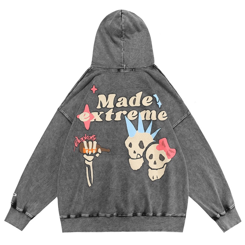 "Blue Mohawk" Unisex Men Women Streetwear Graphic Hoodie