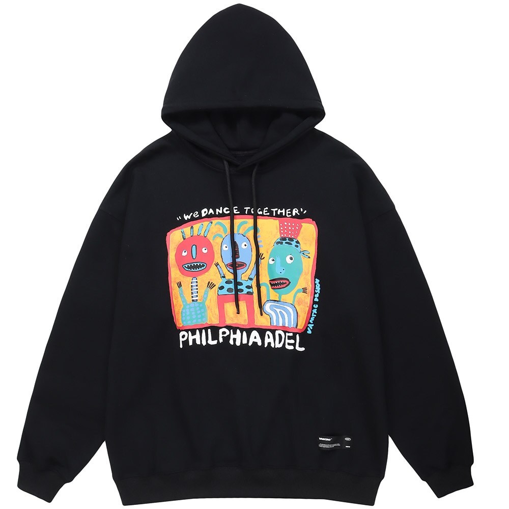 "Trio" Graphic Unisex Streetwear Vintage Women Men Y2K Hoodie