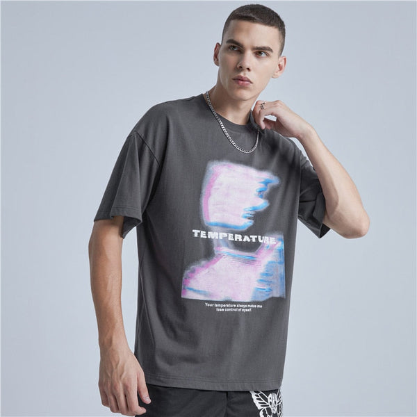 "Temperature" Graphic Unisex Streetwear Vintage Women Men Y2K T-Shirt Collection