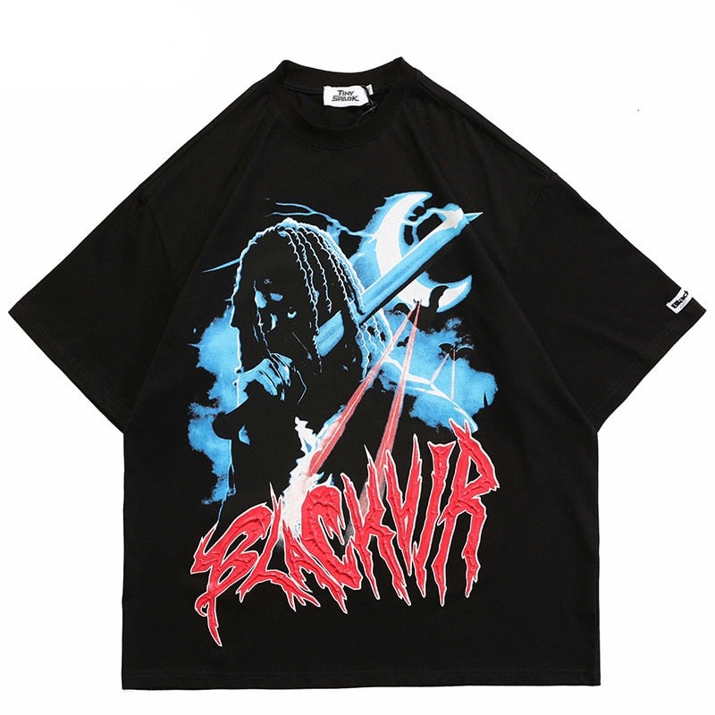 "Moon Slayer" Graphic Unisex Streetwear Vintage Women Men Y2K T-Shirt