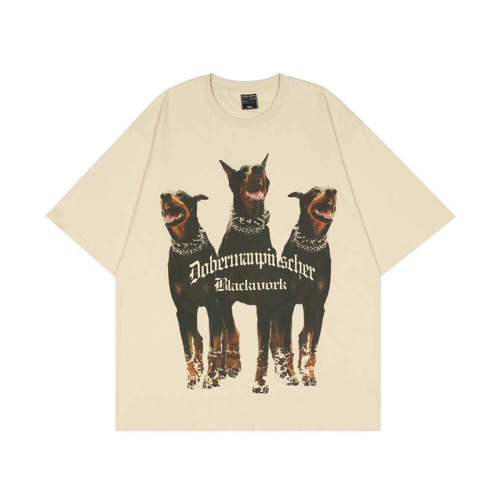 "Doberman" Men Women Streetwear Unisex Graphic T-Shirt