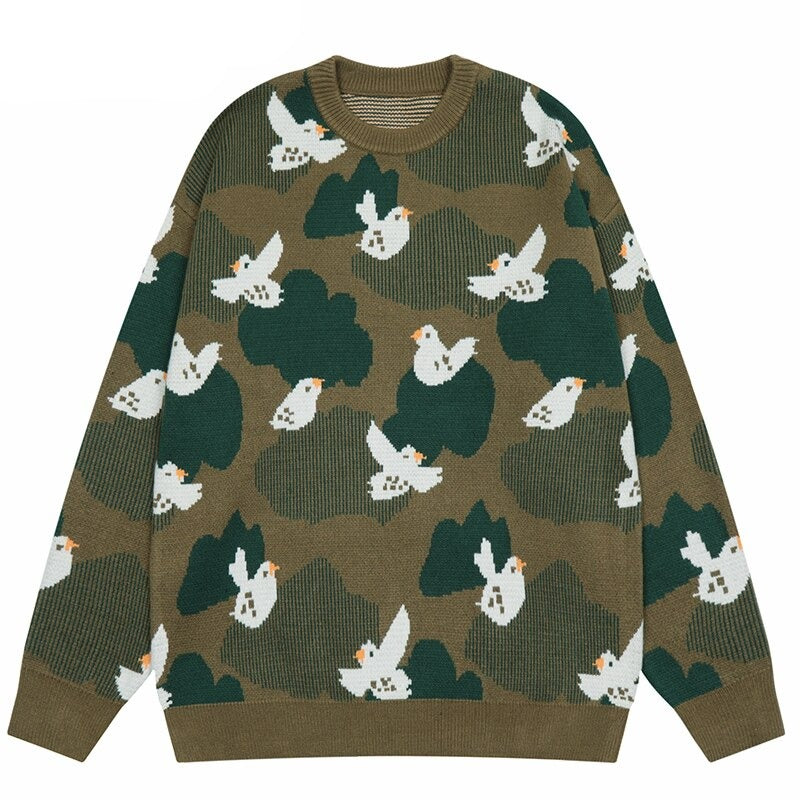 "Flying Together" Unisex Men Women Streetwear Graphic Sweater