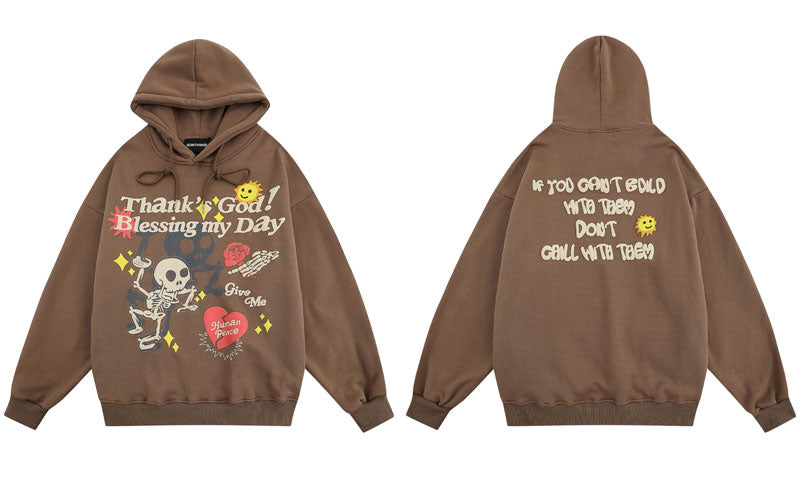 "Count Your Blessings" Unisex Men Women Streetwear Graphic Hoodie