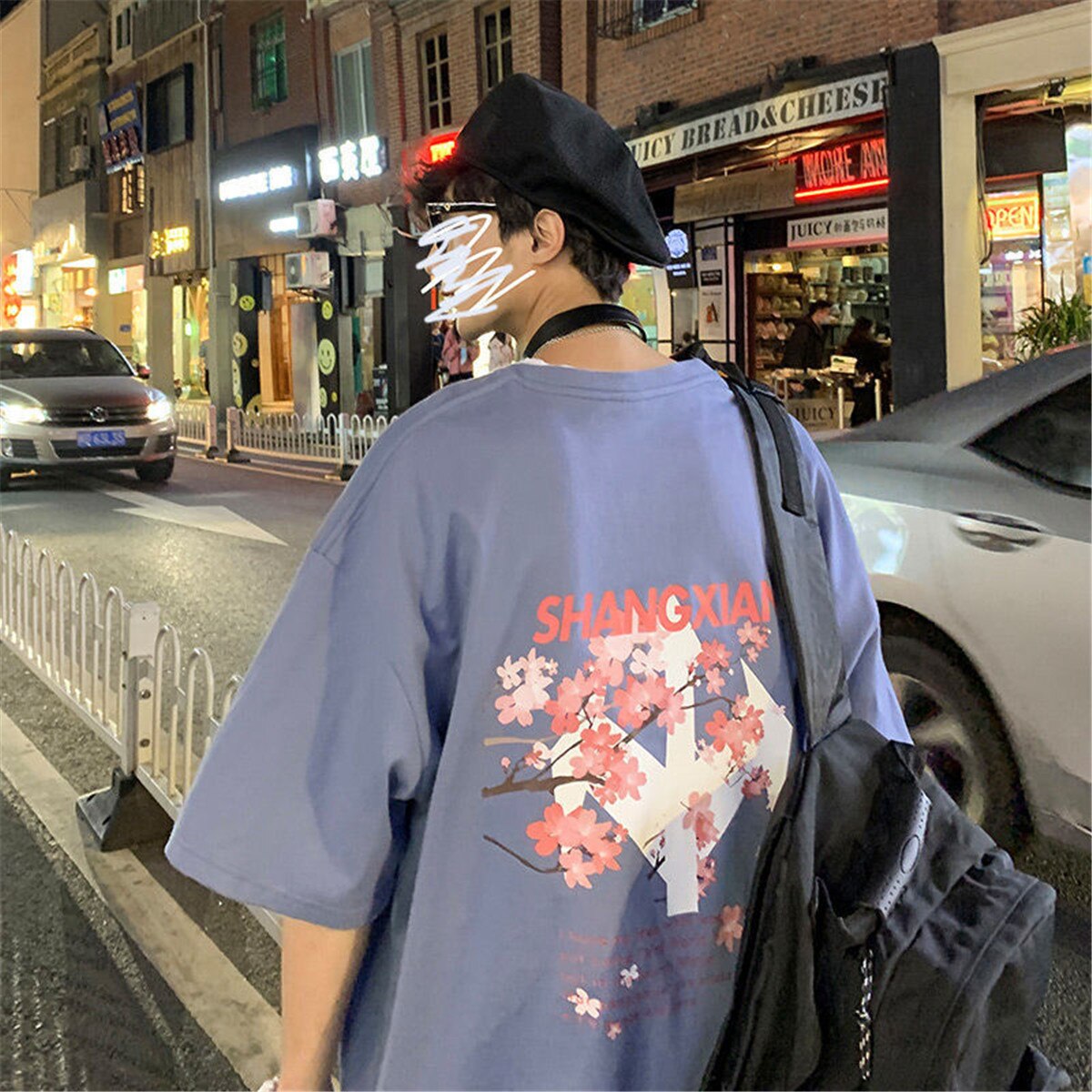 "Cherry Blossom" Unisex Men Women Streetwear Graphic T-Shirt