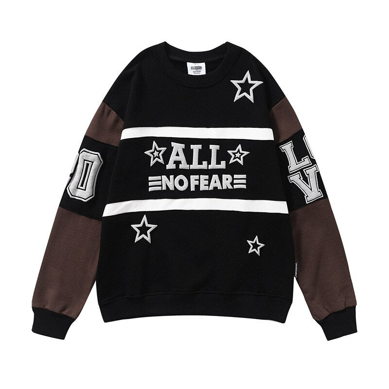 "No Fear" Graphic Unisex Streetwear Vintage Women Men Y2K Hoodie