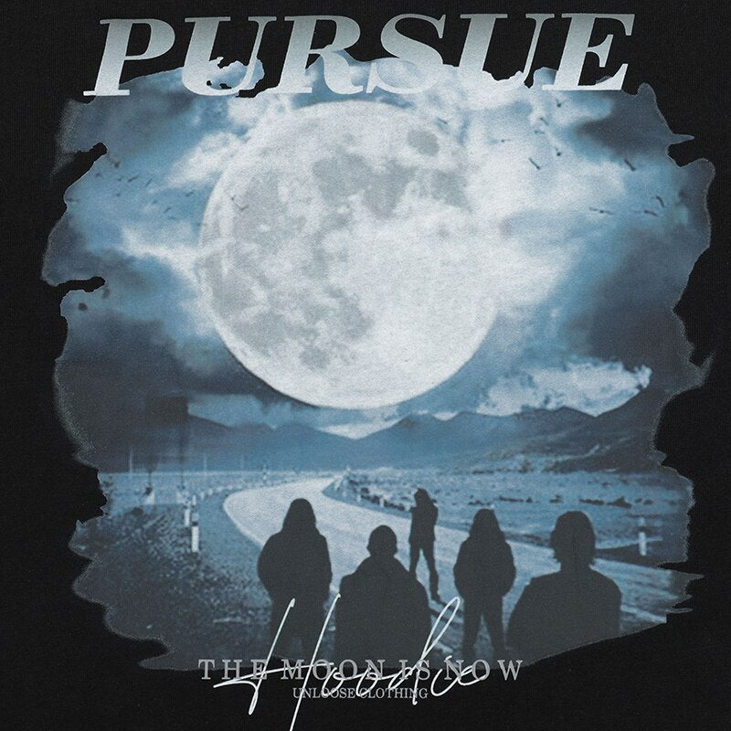 "Pursue" Graphic Unisex Streetwear Vintage Women Men Y2K T-Shirt