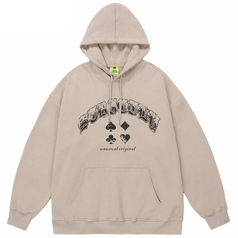 "Deck Of Cards" Graphic Unisex Streetwear Vintage Women Men Y2K Hoodie