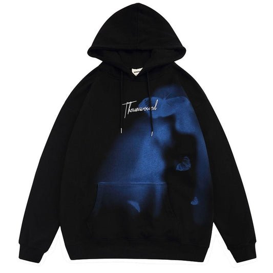 "Purple Ghost" Graphic Unisex Streetwear Vintage Women Men Y2K Hoodie