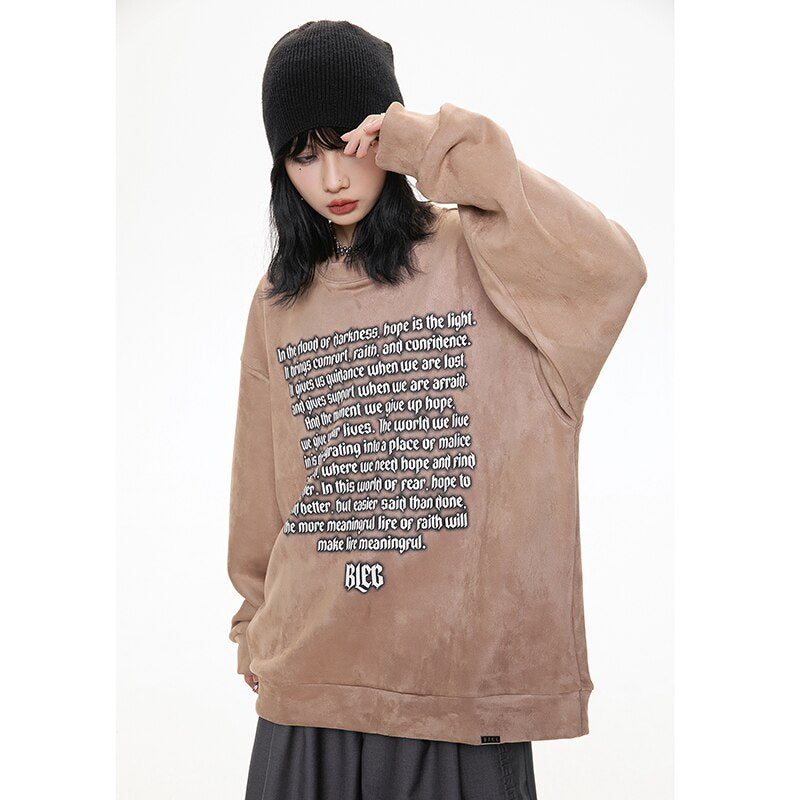 "It Was Written Again" Graphic Unisex Streetwear Vintage Women Men Y2K Sweatshirt