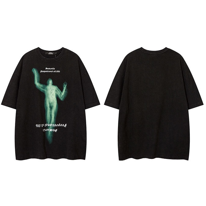 "Washed Away" Graphic Unisex Streetwear Vintage Women Men Y2K T-Shirt