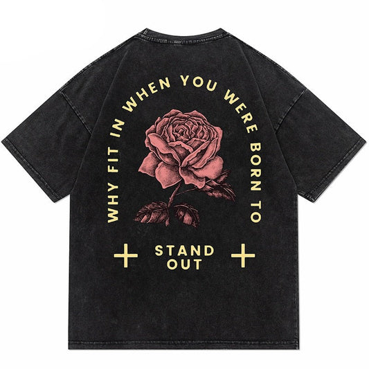 "Stand Out" Graphic Unisex Streetwear Vintage Women Men Y2K T-Shirt