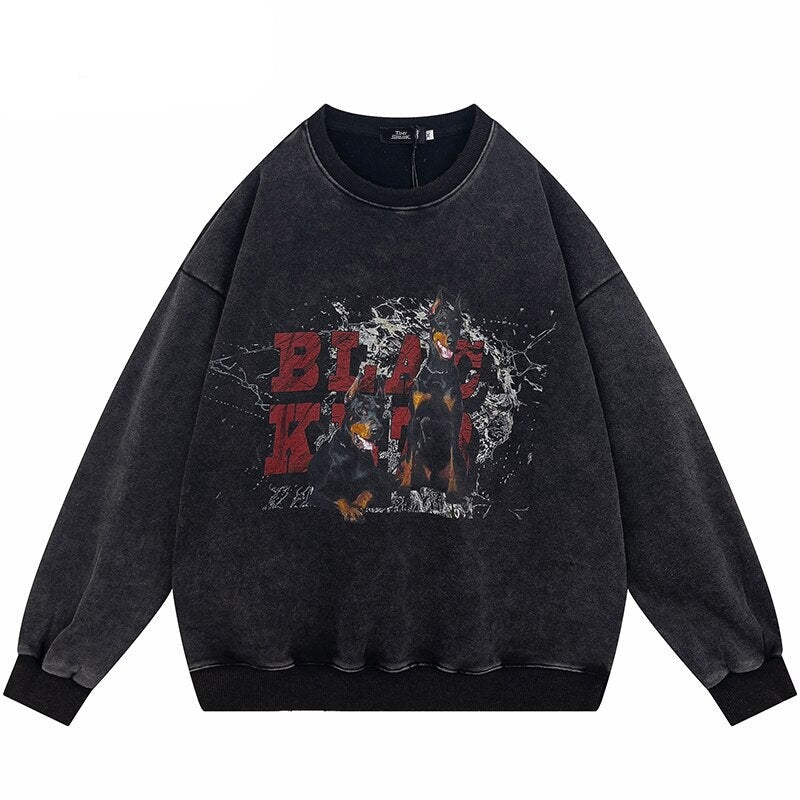 "Blood Hound" Unisex Men Women Streetwear Graphic Sweatshirt
