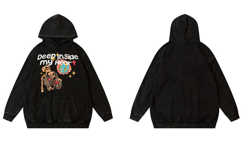 "Deep In My Heart" Unisex Men Women Streetwear Graphic Hoodie