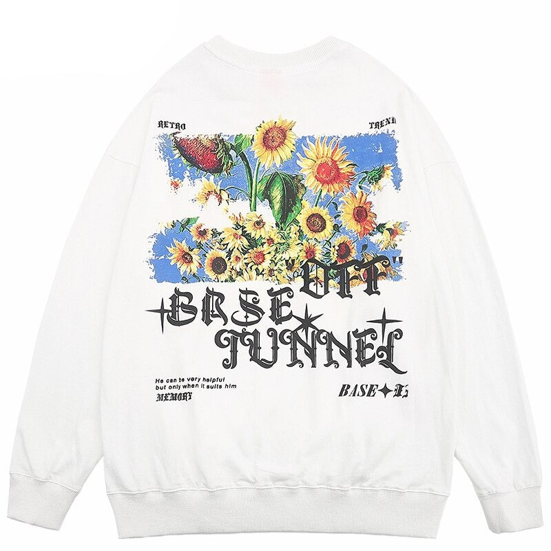 "Maze Fire" Graphic Unisex Streetwear Vintage Women Men Y2K Sweatshirt