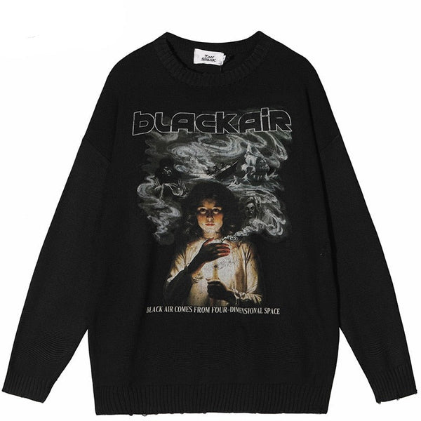 "Dark Dust" Unisex Men Women Streetwear Graphic Sweater