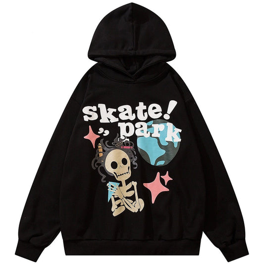 "Skate" Graphic Unisex Streetwear Vintage Women Men Y2K Hoodie