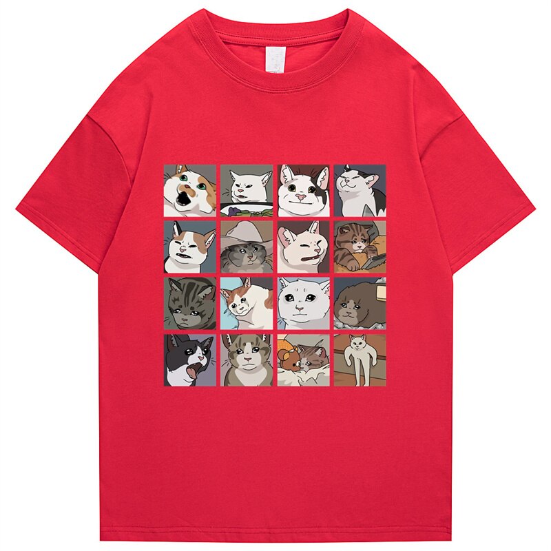"Cartoon Hand Out" Unisex Men Women Streetwear Graphic T-Shirt