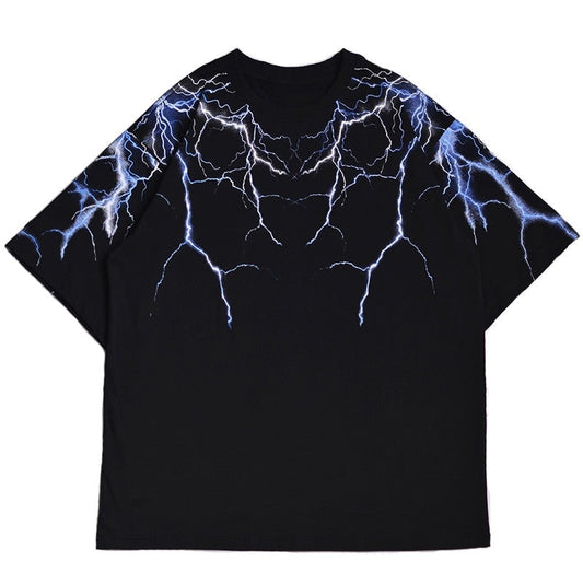 "Thunder Struck" Graphic Unisex Streetwear Vintage Women Men Y2K T-Shirt