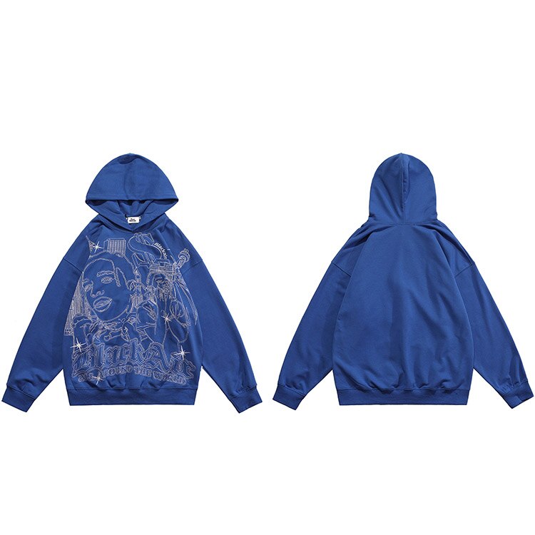 "Living In Town" Graphic Unisex Streetwear Vintage Women Men Y2K Hoodie