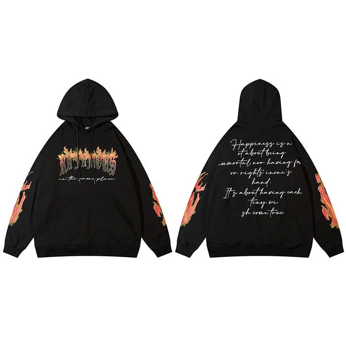 "Righteous" Graphic Unisex Streetwear Vintage Women Men Y2K Hoodie