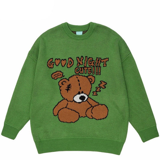 "Good Night" Graphic Unisex Streetwear Women Men Y2K Sweater