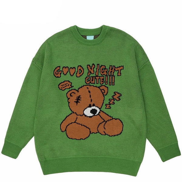 "Good Night" Graphic Unisex Streetwear Women Men Y2K Sweater