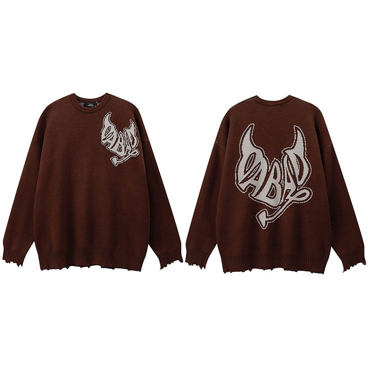 "The Devils Way" Graphic Unisex Streetwear Vintage Women Men Y2K Sweater