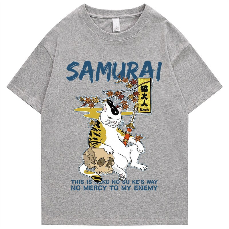 "Samurai" Graphic Unisex Streetwear Vintage Women Men Y2K T-Shirt