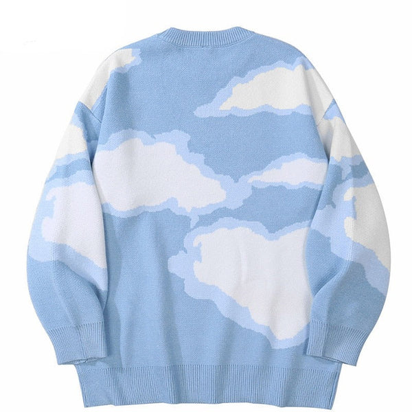 "Cloudy Days" Unisex Men Women Streetwear Graphic Sweater