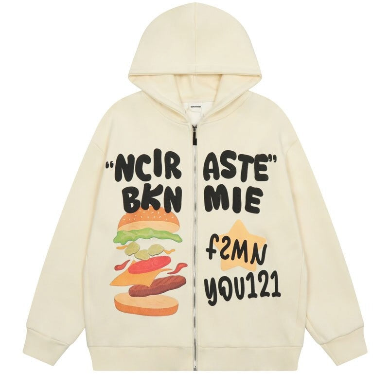 "Lunch Hour" Graphic Unisex Streetwear Vintage Women Men Y2K Hoodie