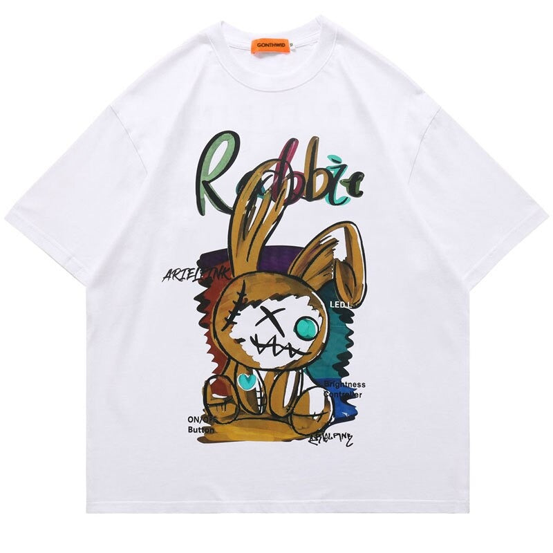 "Bunny Run" Unisex Men Women Streetwear Graphic T-Shirt