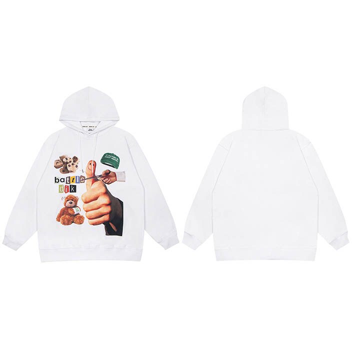 "Thumbs Up" Graphic Unisex Streetwear Vintage Women Men Y2K Hoodie