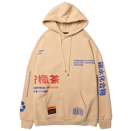 "Hot Tea" Graphic Unisex Streetwear Vintage Women Men Y2K Hoodie