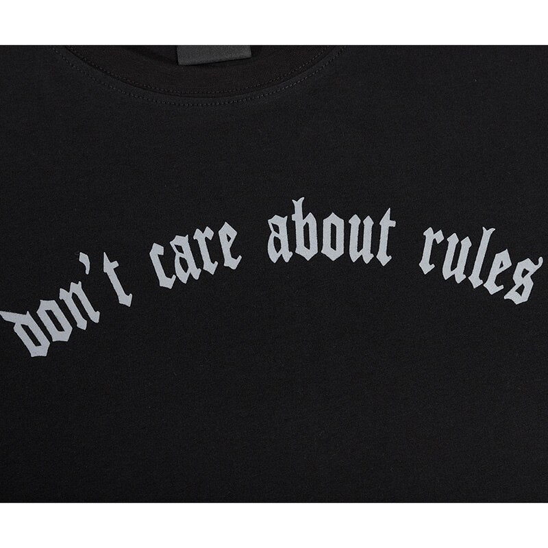 "Don't Care" Unisex Men Women Streetwear Graphic T-Shirt