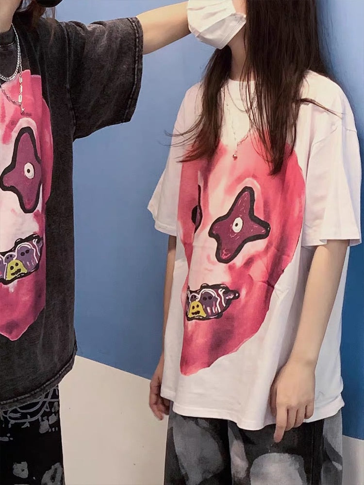 "Candy Heart" Men Women Streetwear Unisex Graphic T-Shirt