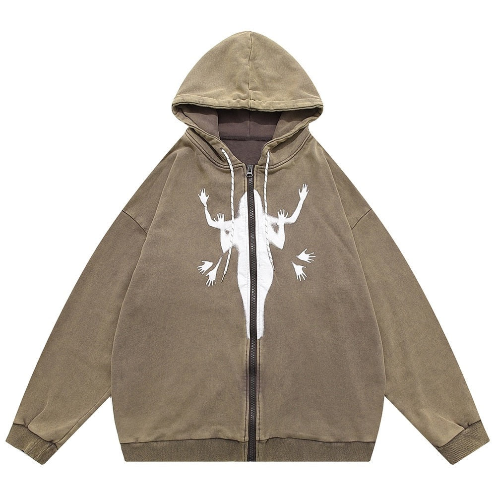 "Too Many" Graphic Unisex Streetwear Vintage Women Men Y2K Hoodie