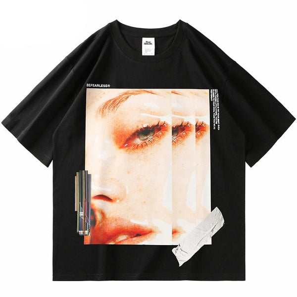 "Red Lips" Graphic Unisex Streetwear Vintage Women Men Y2K T-Shirt