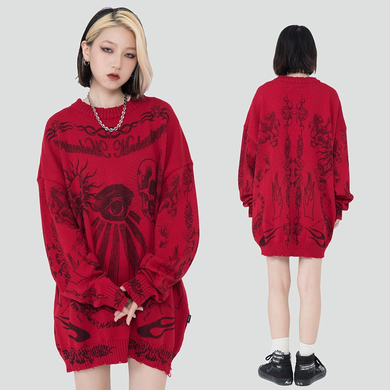 "All Seeing Eye" Unisex Men Women Streetwear Graphic Sweater