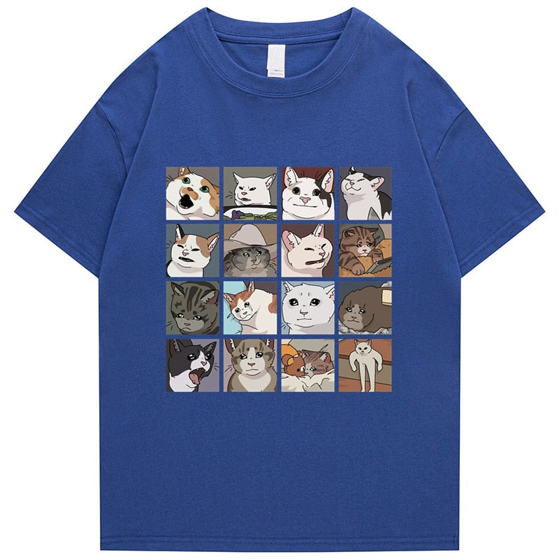 "Cartoon Hand Out" Unisex Men Women Streetwear Graphic T-Shirt