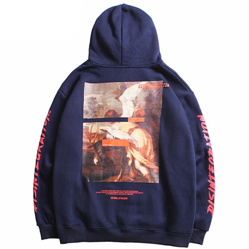 "Run Away" Unisex Men Women Streetwear Graphic Hoodie