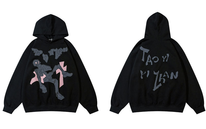 "Laying Still" Graphic Unisex Streetwear Vintage Women Men Y2K Hoodie