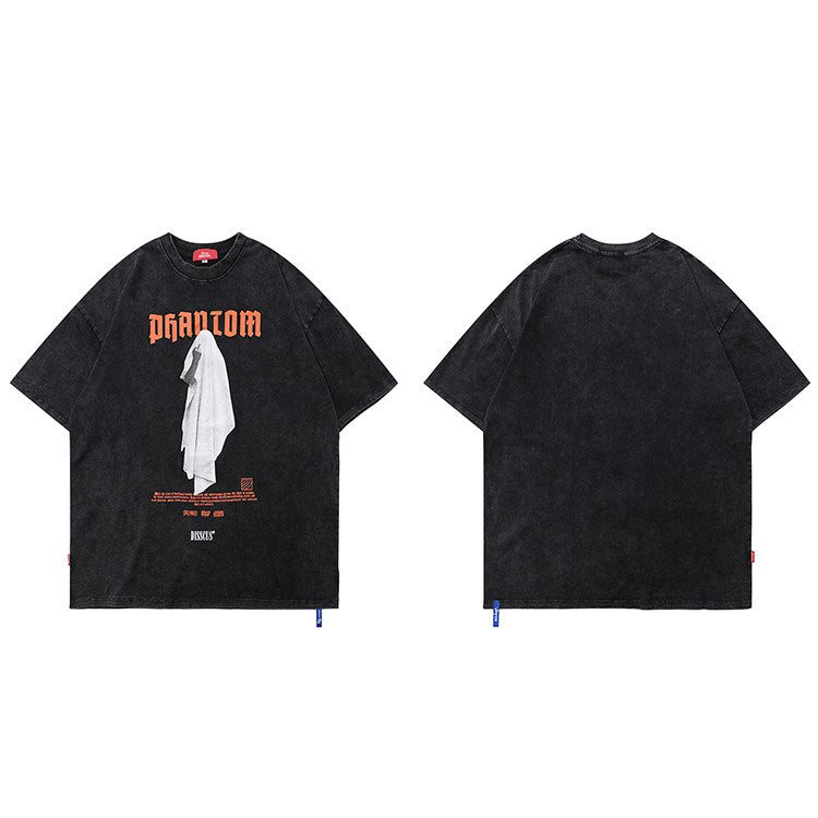 "Phantom" Graphic Unisex Streetwear Vintage Women Men Y2K T-Shirt
